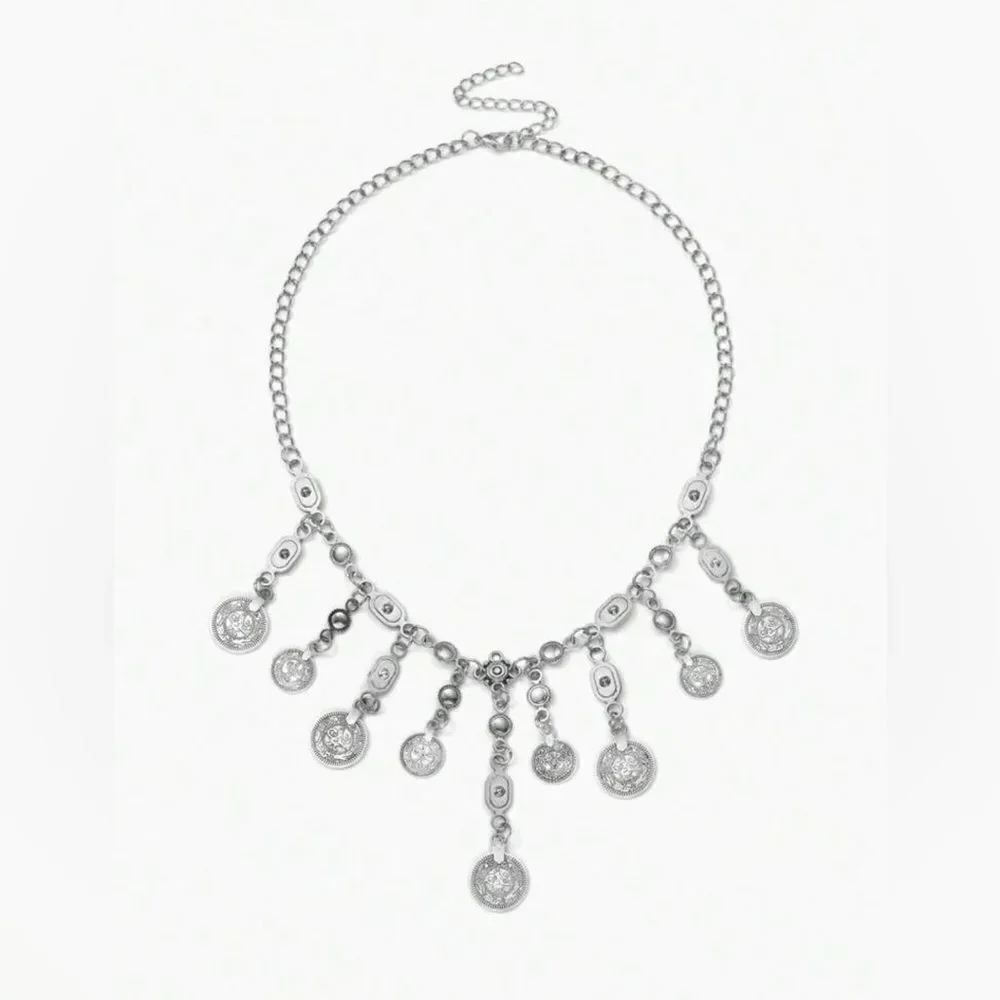 Boho coin necklace #1587